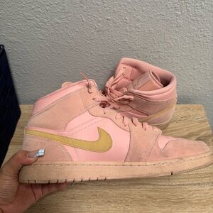 Nike Pink and Gold Sneakers